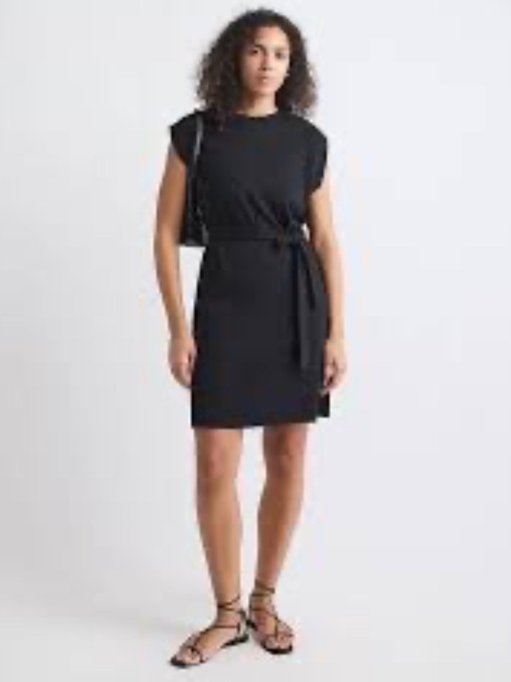 RW&CO. Green Belted Cap-Sleeve Sheath Dress